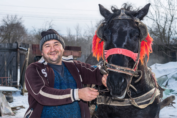 Fotos Bauer und Pferd in Rumänien