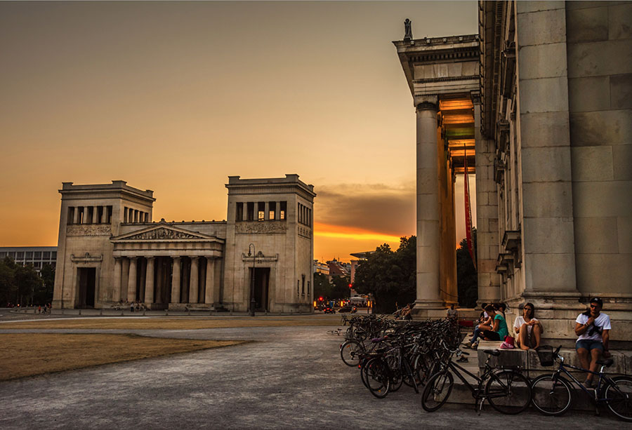 Königsplatz München Sonnenuntergangfoto