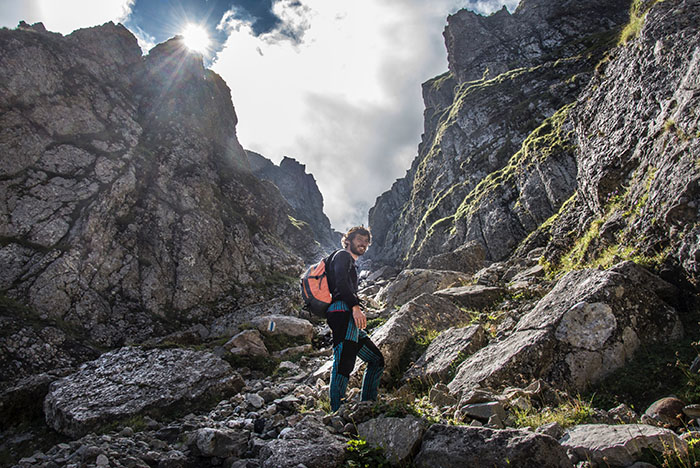 Reisefotografie Alpen Wanderer