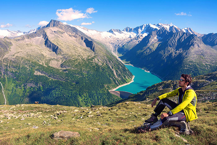 Reisefotografie Alpen Wanderer